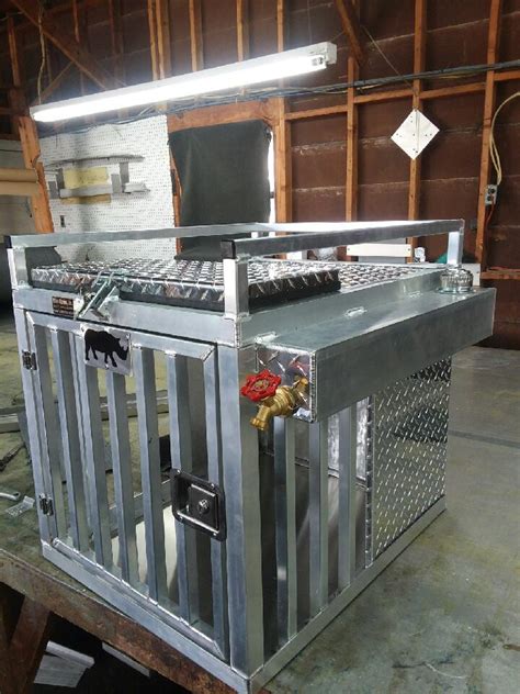 custom steel dog boxes|custom aluminum dog truck boxes.